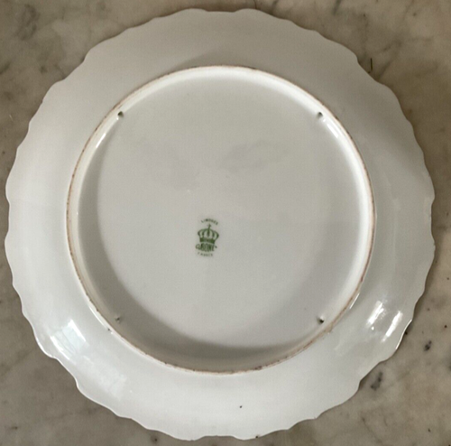 De Colección Limoges Francia Juego Pájaro - Faisán Plato Decorativo con Oro - Firmado - Imagen 7 de 8