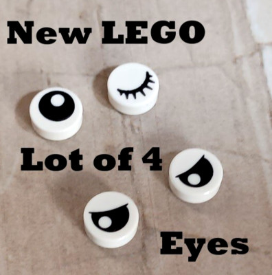 New LEGO Monster eyes Kitty Dog Build Creature Winking suspicious Lot of 4 Print