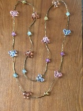 Walt Disney World Authentic Mickey Mouse Orange, Pink, and Blue Necklace