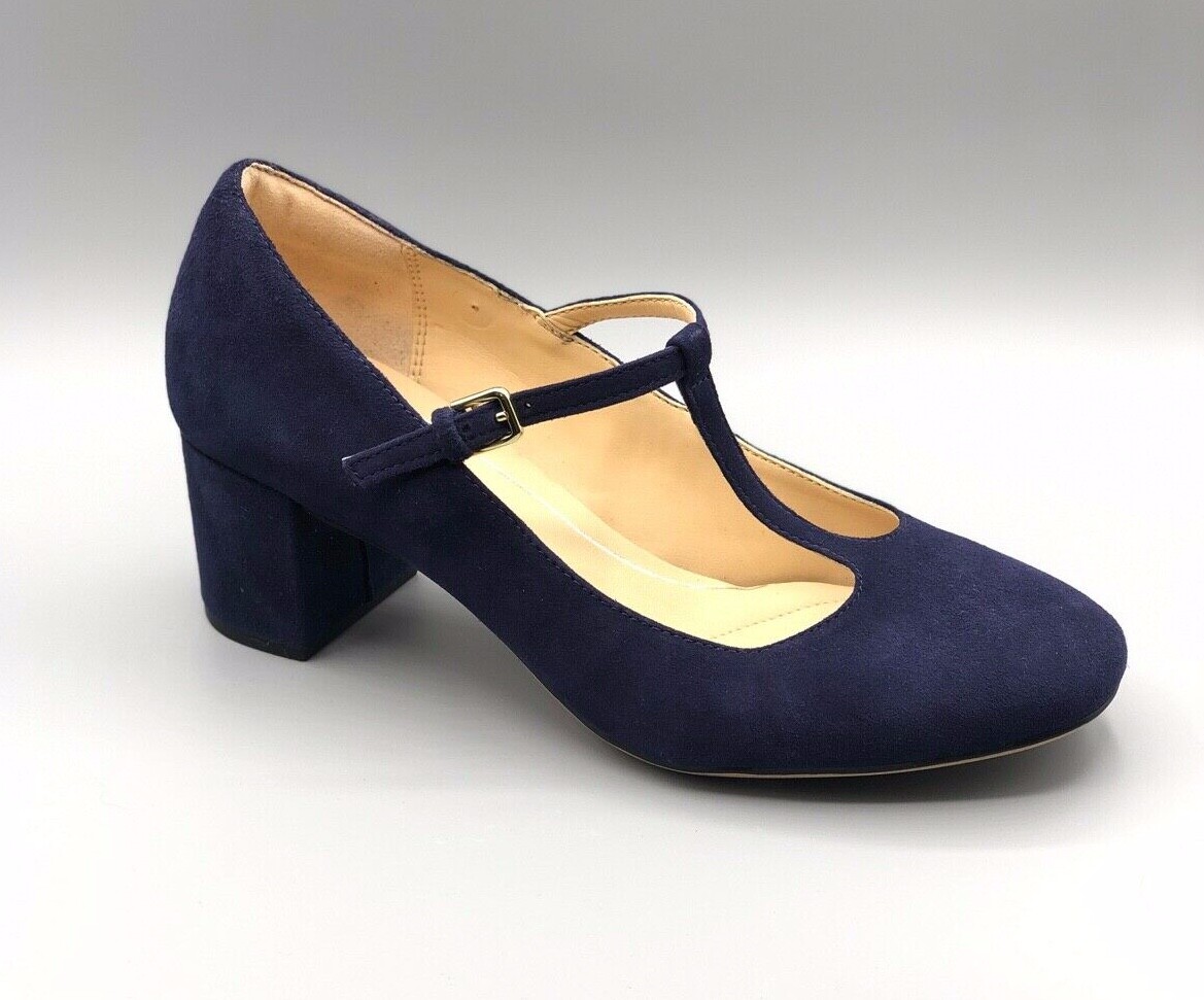 clarks navy suede court shoes