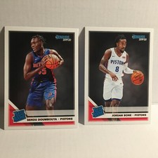2019-20 Donruss Detroit Pistons Sekou Doumbouya / Jordan Bone NBA Rookie Cards