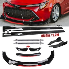 Front Bumper Lip Splitter Spoiler Side Skirt For Toyota Corolla XLE Body Kit GH