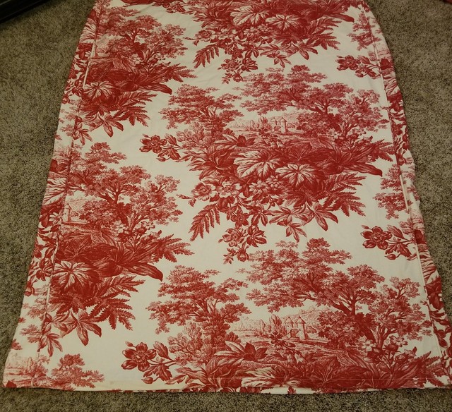Pottery Barn Riley Headboard Slipcover Queen Matine Toile Red