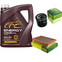 Motor-ÖL 5L Mannol 5W-30 Combi LL+MANN-FILTER Filterpaket FüR Mazda MX-6 Ge 2.0
