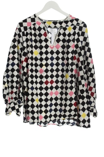 Pull GEORGES RECH Col Rond - Taille 38/40, Noir/blanc/rose - Occasion Très Bon état