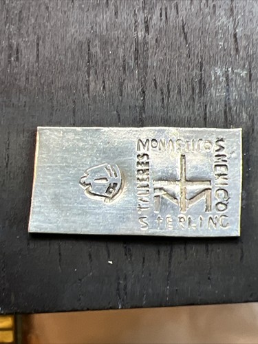 Emaus Sterling Silver Over Wood Religious Wall Plaque - Picture 6 of 11