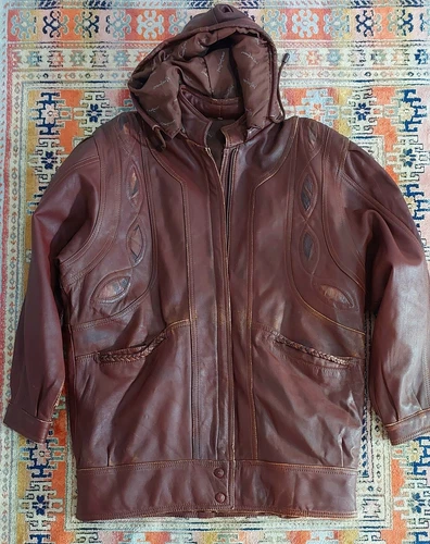 Vintage yves saint laurent ysl  Leather Jacket  Women's  Hoodie Size 5