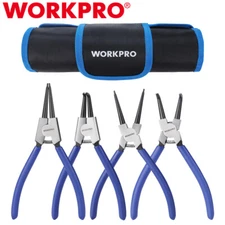 WORKPRO 4-Piece Snap Ring Plier Sets 7" Internal and External Circlip Pliers Kit