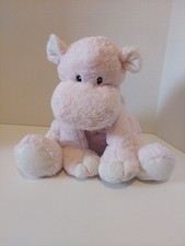 Animal Alley Hippo Plush Pink Stuffed Animal Floppy Soft Lovey Toys R Us 11"