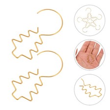 100pcs Christmas Ornament Hooks: Decorative Bauble Hangers - Gold Wire Spiral