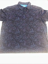 Birdie Bound Golf Polo Shirt Mens 3XL Abstract Print Short Sleeve Stretch - NEW