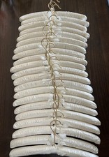 Set of 21 Satin Ivory Padded Clothes Hangers Gold Lingerie Bridal Hangers 15