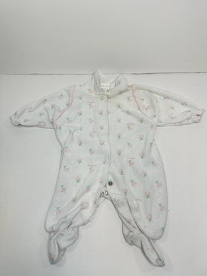 Dior ベビーディオール スリーパー　新品未使用 Vintage Baby Dior Infant Sleeper Small 0-11 lbs White Pink Floral