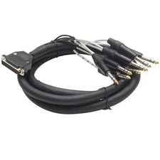 DB25 to 8 Channel 1/4" TRS Snake Cable 8 Feet