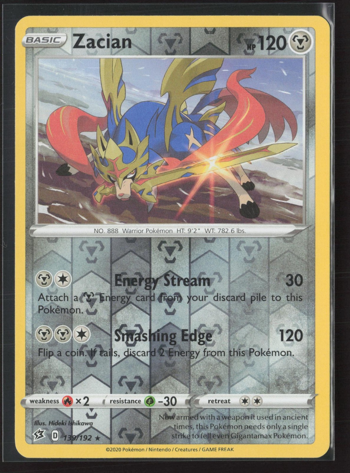 Zacian (Cracked Ice Holo) 139/192 Holo Holo Rare Deck Exclusives Pokemon NM