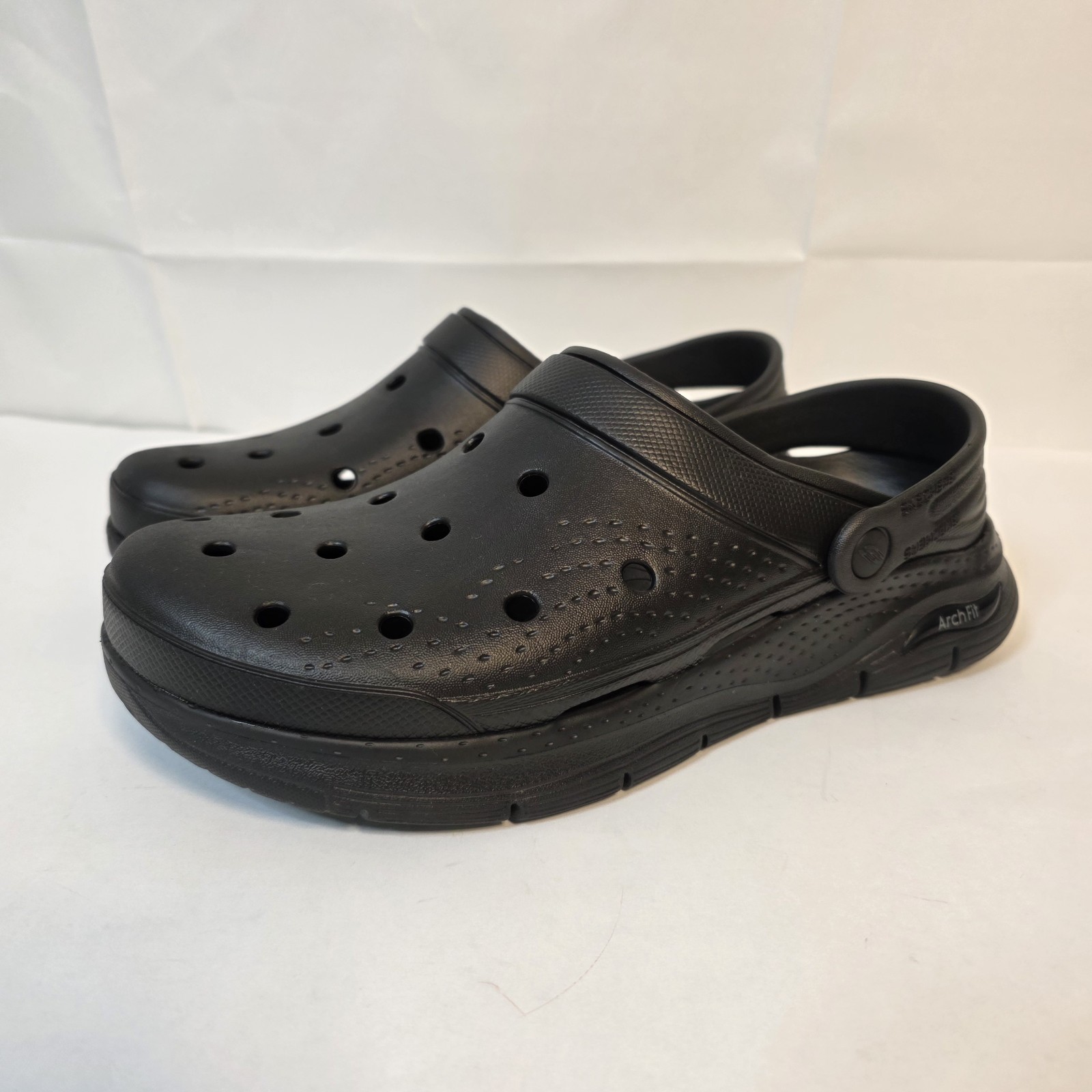 Skechers Mens Foamies Black Arch Fit Size 10 Valiant Clog image 2