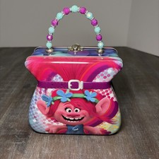 DreamWorks Trolls Movie Tin Purse Bag Storage Box w/ Handle