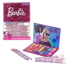 Barbie 35-Well Shadow Palette, Shimmery and Opaque Colors, Pigmented Assorted 