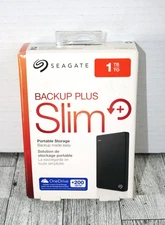 Seagate Backup Plus Slim 1TB Portable External Hard Drive **TESTED & CLEAN