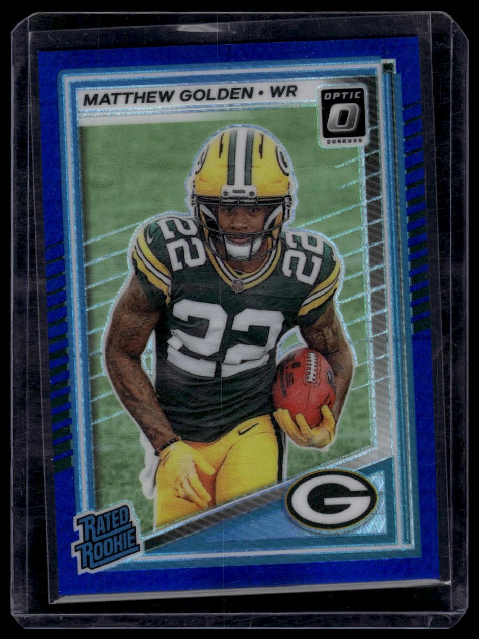 2025 Donruss Optic #205 Matthew Golden Blue Hyper