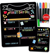 Double-Sided First Day  Last Day of School Sign with Markers Included - 12 1...