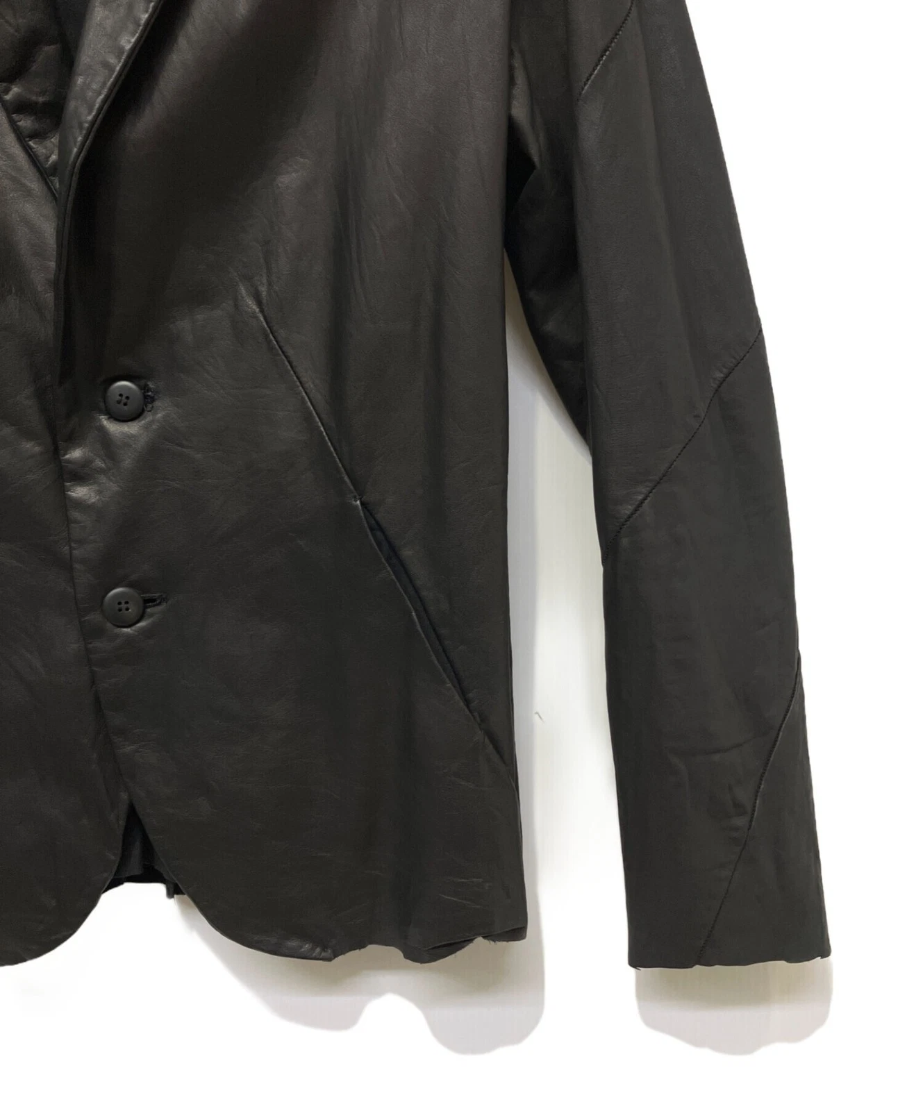 NO,NO,YES! Leather Jacket Made in Japan Men's Size S Black - product detail image 3