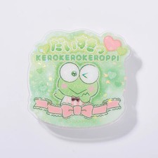 Keroppi "I Love You Fluffy" Acrylic Clip Badge