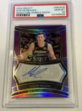 2024 Austin Reaves Signature Purple Prizm Gem MT PSA 10 12/75