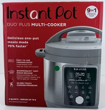 Instant Pot Duo Plus, 6-Quart Whisper Quiet 9-in-1 Electric Pressure Cooker - OB