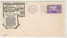 1937 ANDERSON FDC 12/16 D.C. VIRGIN ISLANDS TERRITORY 802