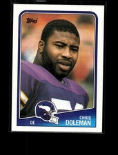 Chris Doleman Rookie Card 1988 Topps #157 Minnesota Vikings FOOTBALL. rookie card picture