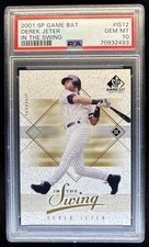 2001 SP Game Bat Derek Jeter In the Swing #IS12 Yankees PSA 10 GEM MINT
