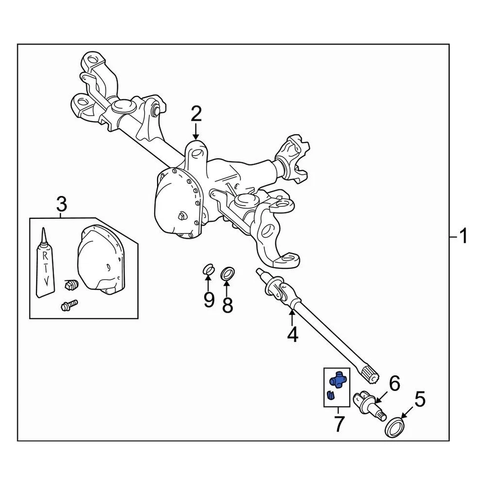 For Jeep Grand Cherokee 1999 Jeep 4137757 Front Drive Axle Shaft Universal Joint - Image 4 of 4