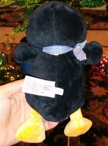 Peluche Gund Winter Cuddlers Penguin Blake 8" juguete de peluche arco a cuadros Lovey 89010 (G - Imagen 4 de 5