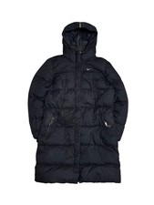Nike Vintage Daunenjacke Damen Mantel Parka Lang Schwarz M