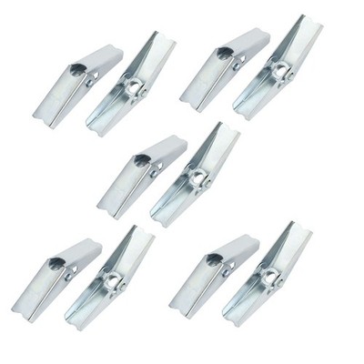 10pcs 1/2'' Dia Female Thread Spring Loaded Hollow Wall Toggle Wing Nut