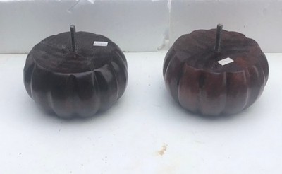 1011MAH Furniture Feet Chair Ottoman Sofa Mahogany Pumpkin Bun 3'' tall 2 legs