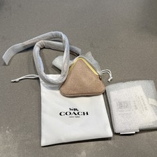Coach Runway Kisslock Triangle Necklace Pouch NWT FAST SHIP AUTHENTIC USA SELLER