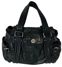 Marc By Marc Jacobs Totally Turn Lock Soft Supple Leather Satchel Black Bag