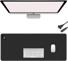Heated Desk Pad  Mouse Pad   Adjustable Temp  Auto Shut-Off, Large Waterproof