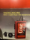 Vintage "Enjoy" Coke Stereo cassette Player With Box, Paper, Soda Pop Ad