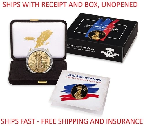 2026 W Gold American Eagle One Ounce Proof Coin W/OGP - Presale
