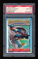 PSA 10 SANDY ALOMAR 1993 TOPPS FINEST REFRACTOR PARALLEL #26 *GEM MINT* (POP 15)