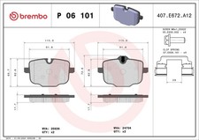 BREMBO Bremsbelagsatz Scheibenbremse PRIME P 06 101 für BMW G31 G30 ALPINA G11