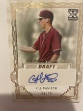 2020 Leaf Ultimate Draft - CJ Van Eyk #BA-CVE Gold 54/75 (AU, RC)