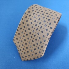 Vintage Brooks Brothers Neck Tie Brown Black Geo Makers Silk Made in USA