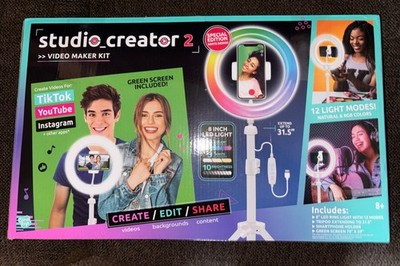 Studio Creator 2 Custom Video Maker Kit Bonus 2-in-1 Selfie Light Kit  
