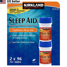 Kirkland Signature Sleep Aid, 192 Tablets 96 Count Pack of 2