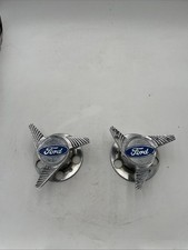 Vintage-style Ford 3-bar Spinner Knock-off Center Caps