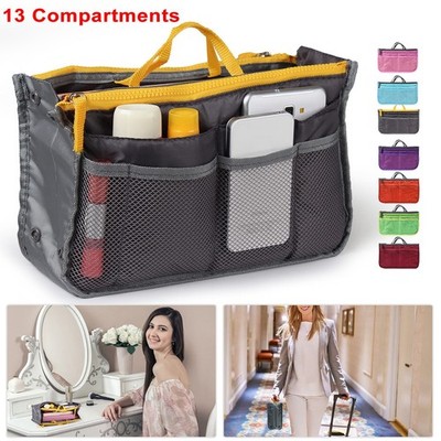 Women Lady Travel Insert Handbag Organizer Makeup Bags Toiletry Purse Liner With